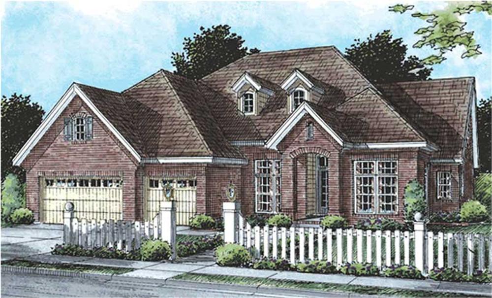 Front elevation of Cape Cod home (ThePlanCollection: House Plan #178-1201)