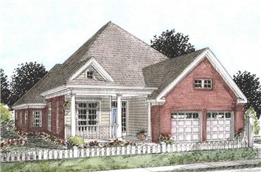 3-Bedroom, 2116 Sq Ft Country House Plan - 178-1205 - Front Exterior