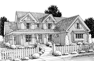 4-Bedroom, 2924 Sq Ft Country House Plan - 178-1206 - Front Exterior