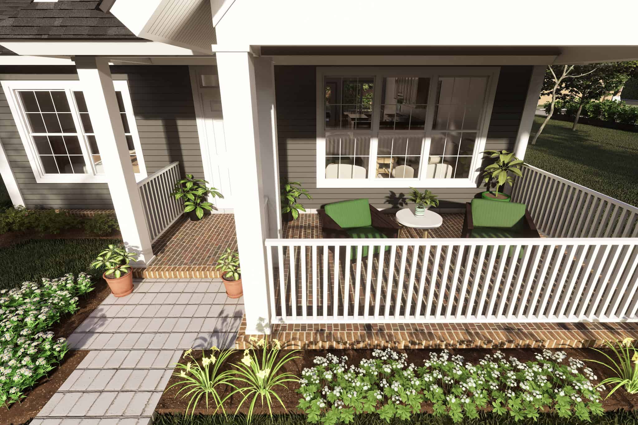 Porch of this 4-Bedroom,1940 Sq Ft Plan -178-1216