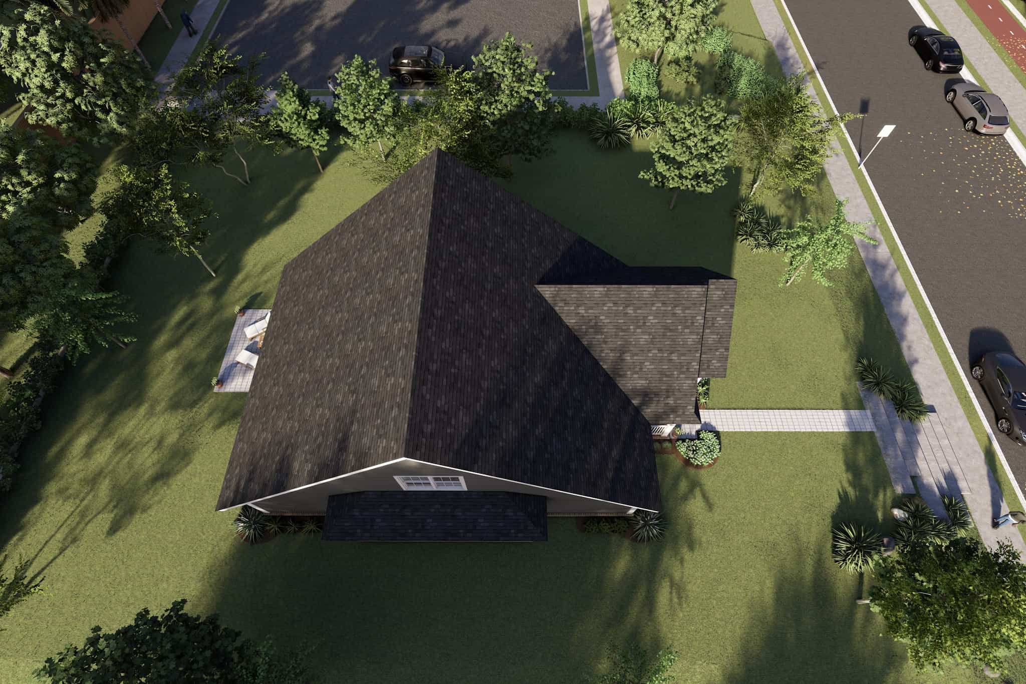 Aerial View of this 4-Bedroom,1940 Sq Ft Plan -178-1216