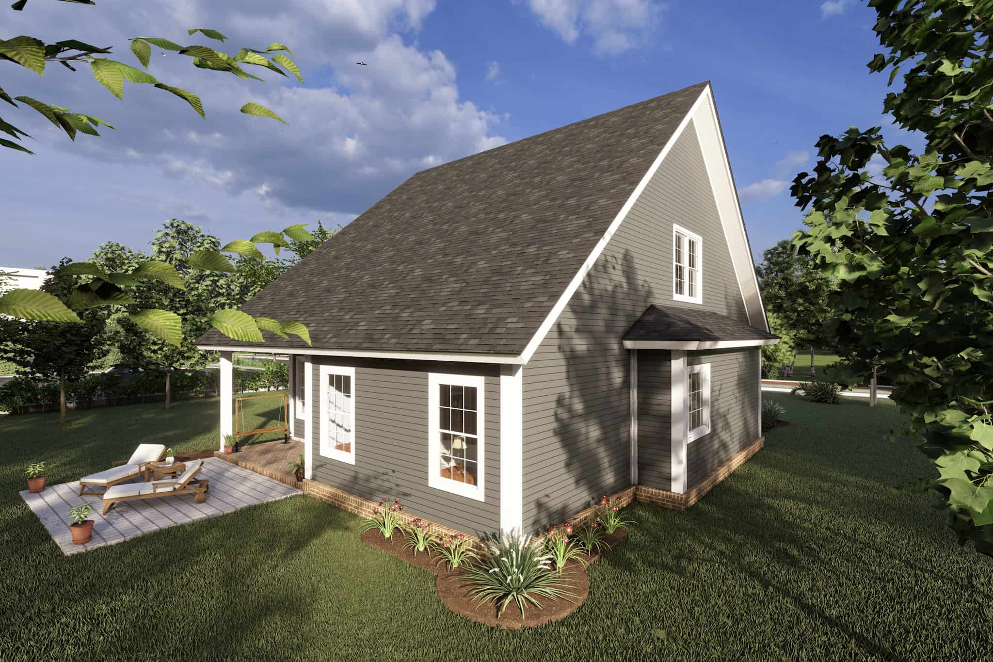 Rear View of this 4-Bedroom,1940 Sq Ft Plan -178-1216
