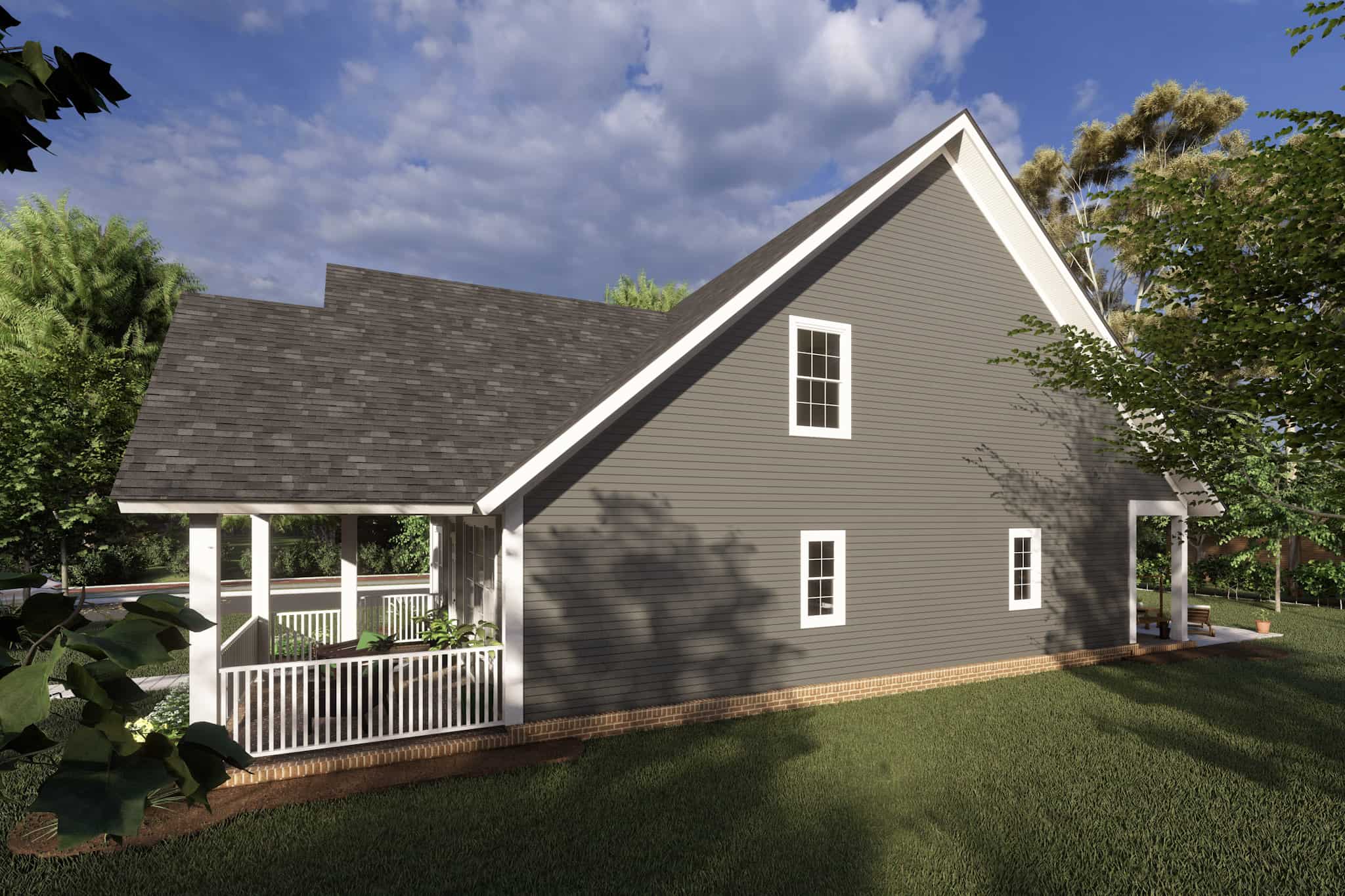 Right Side View of this 4-Bedroom,1940 Sq Ft Plan -178-1216