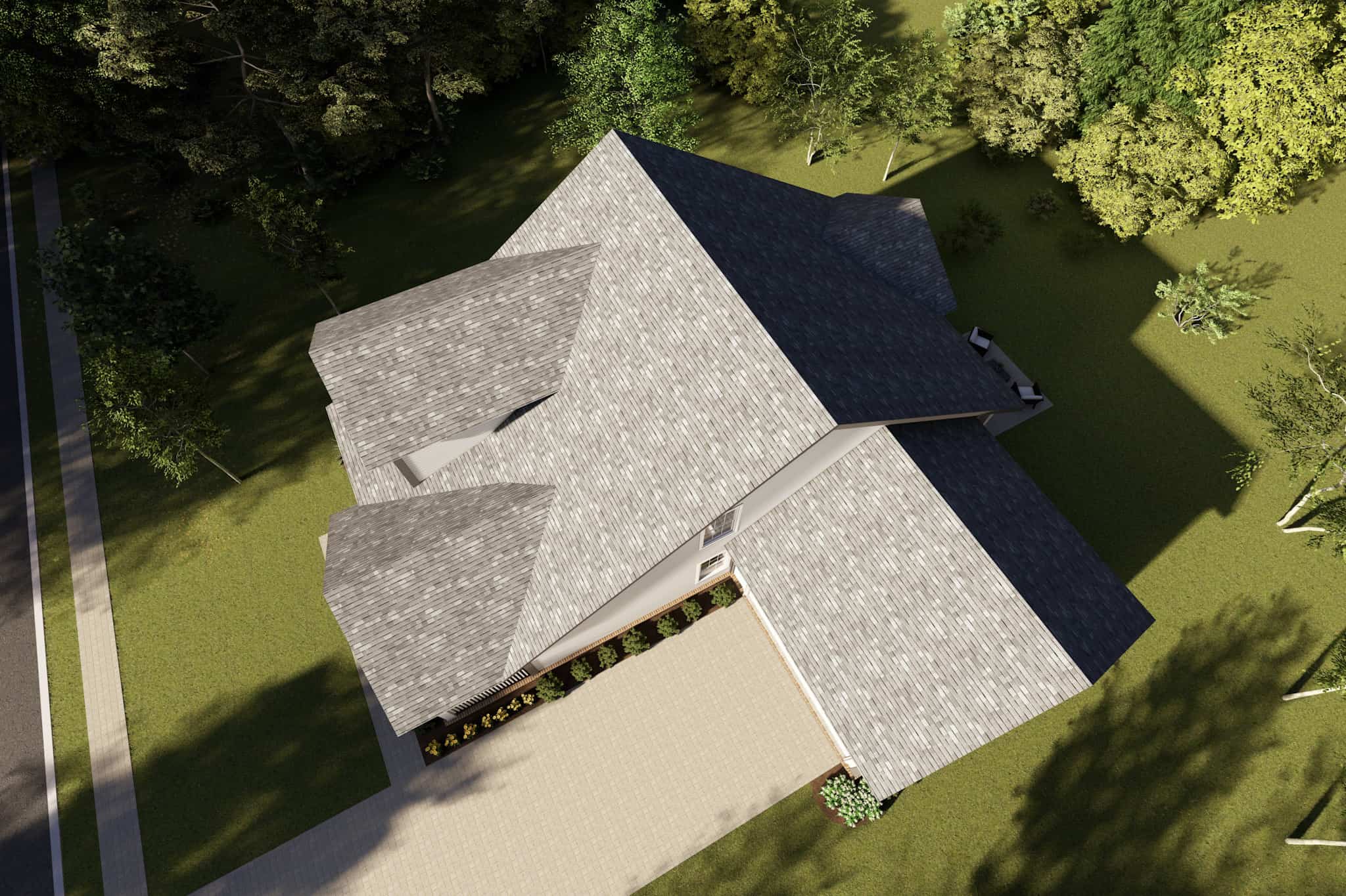 Aerial View of this 4-Bedroom,2232 Sq Ft Plan -178-1219