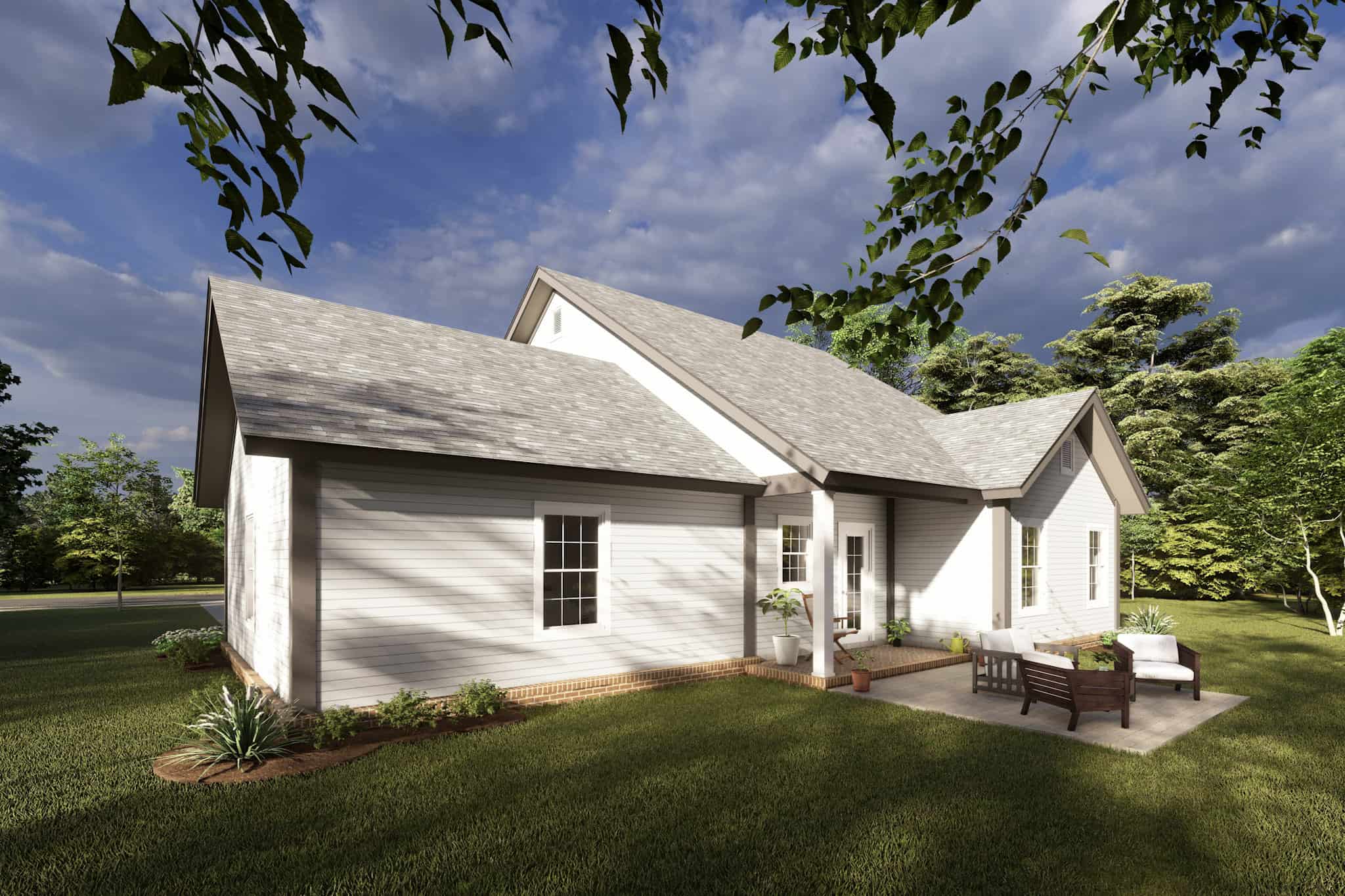 Rear View of this 4-Bedroom,2232 Sq Ft Plan -178-1219