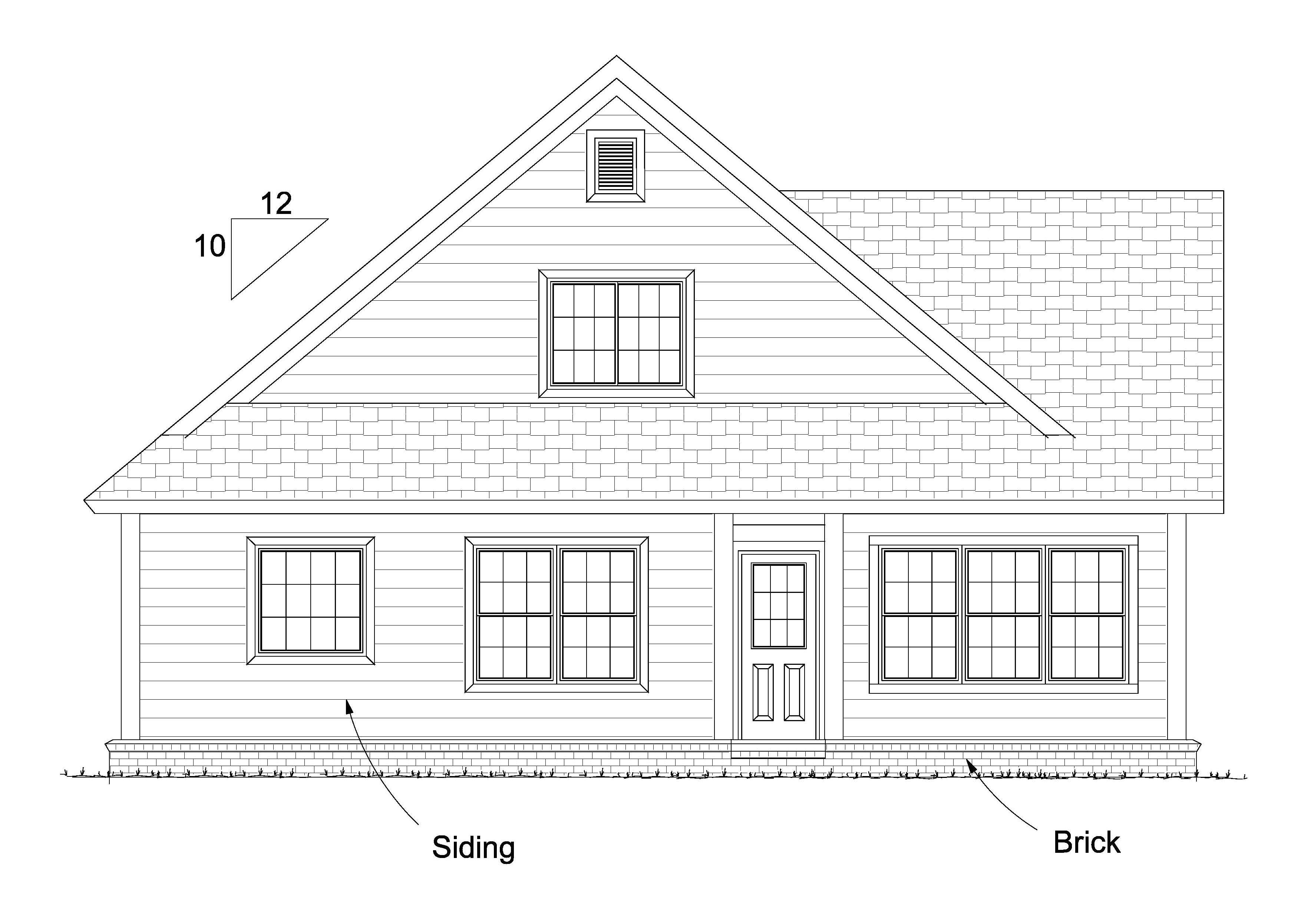 Home Plan Rear Elevation of this 3-Bedroom,1720 Sq Ft Plan -178-1236