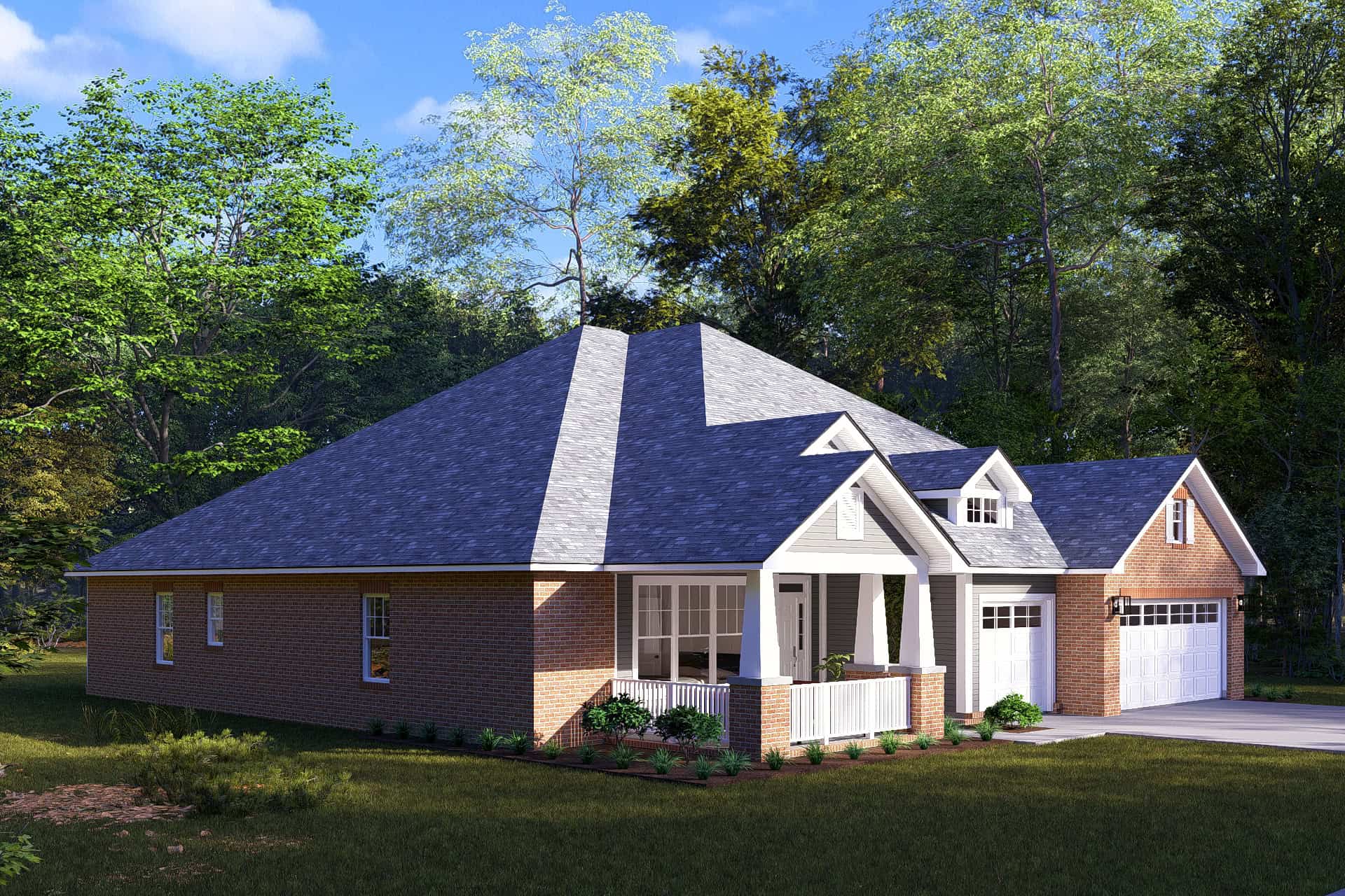 Home Plan Right Elevation of this 3-Bedroom,2066 Sq Ft Plan -178-1242