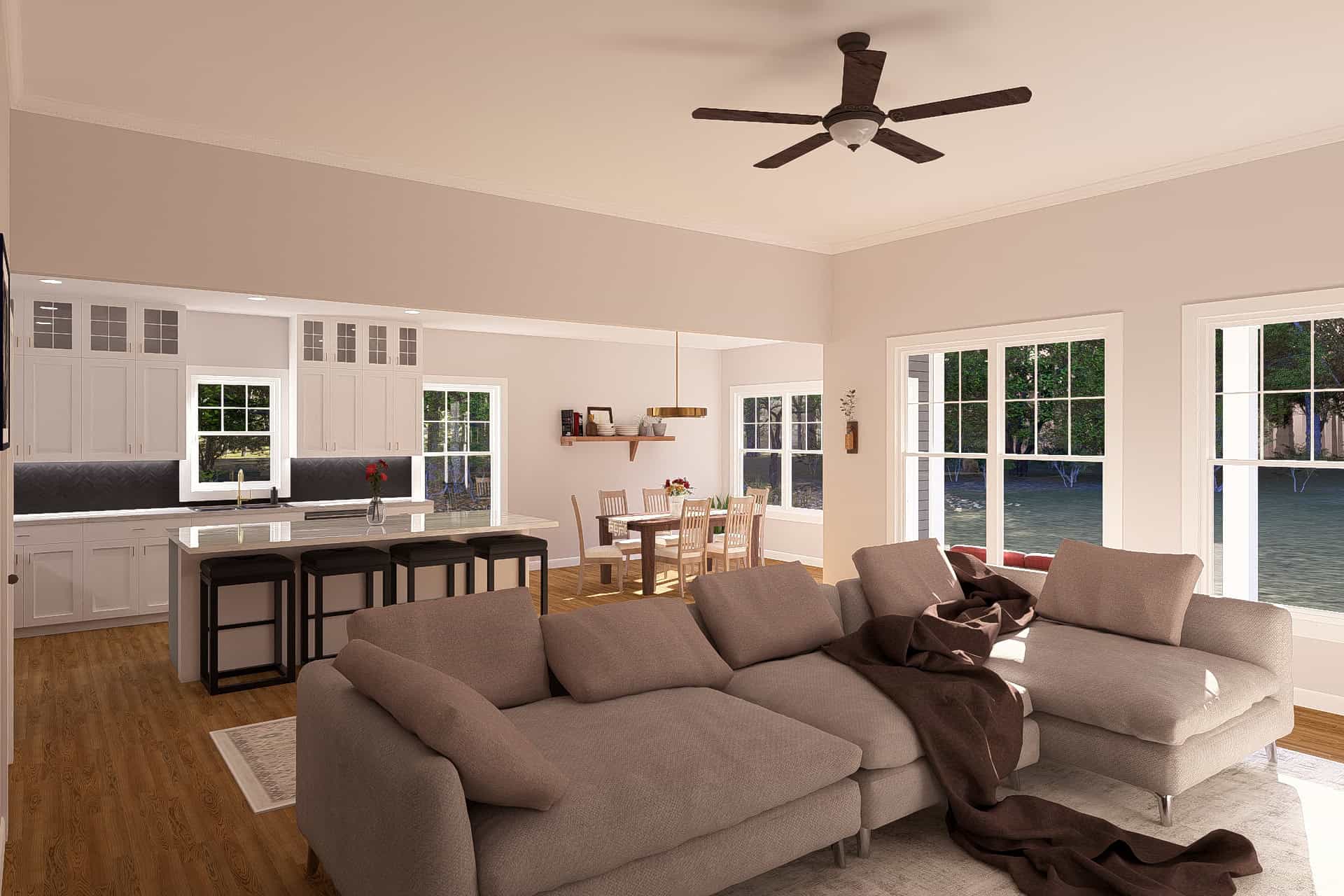 Family Room of this 3-Bedroom,2066 Sq Ft Plan -178-1242