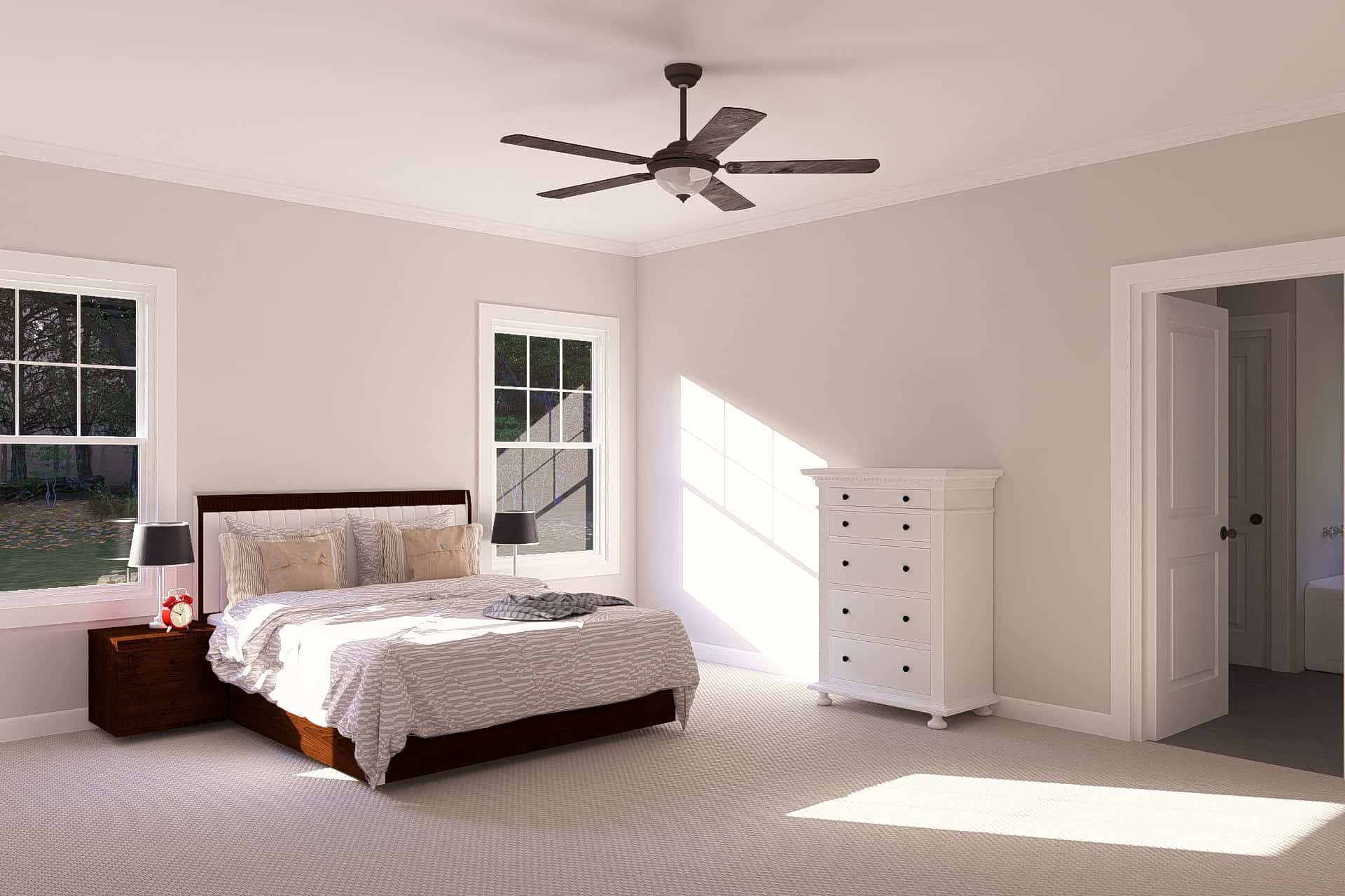 Master Bedroom of this 3-Bedroom,2066 Sq Ft Plan -178-1242