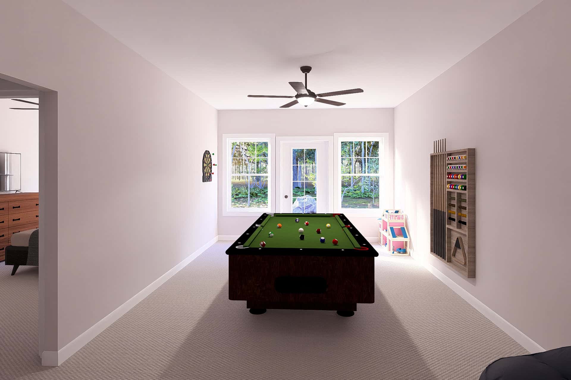 Game Room of this 3-Bedroom,2066 Sq Ft Plan -178-1242