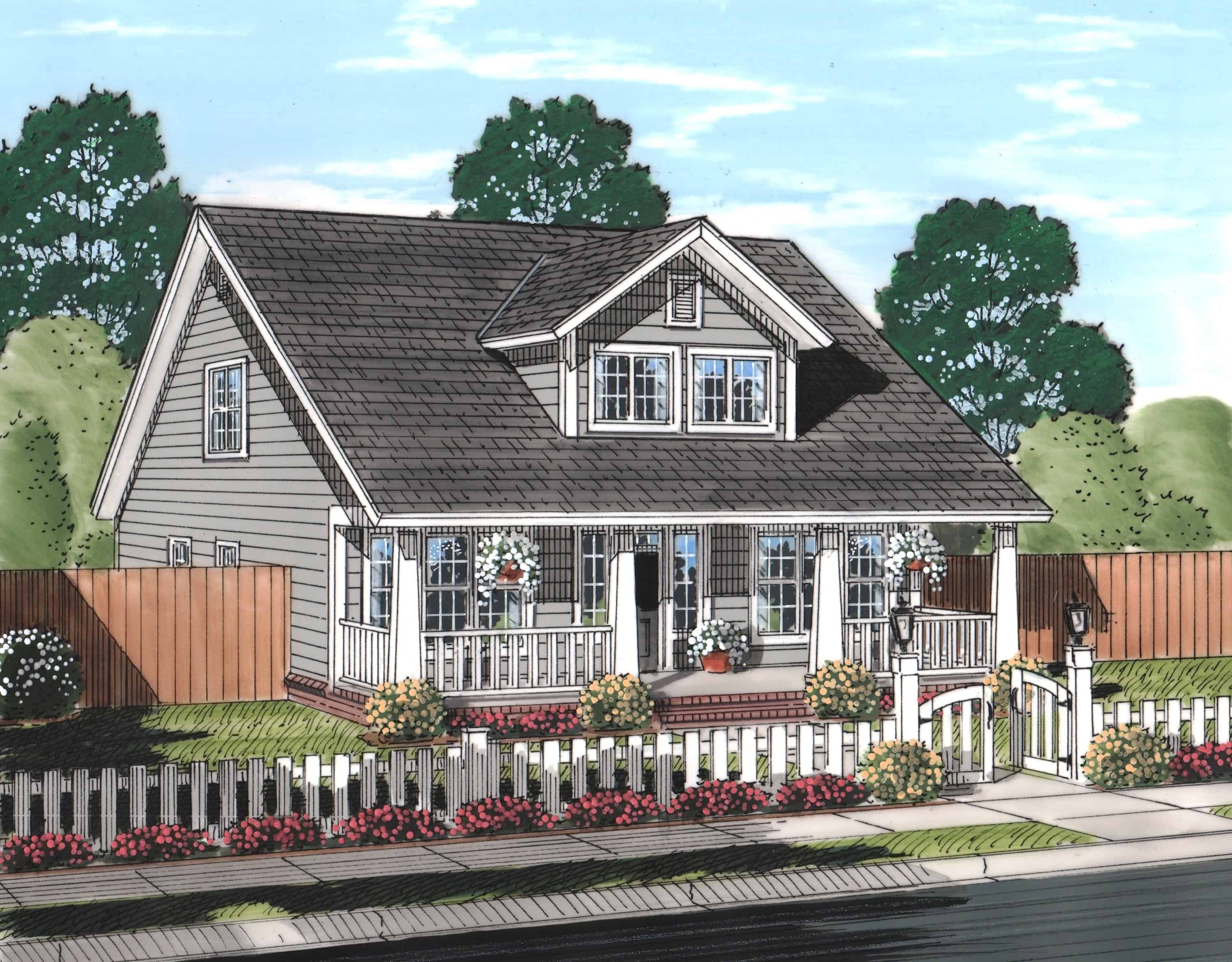 Front View of this 3-Bedroom,2066 Sq Ft Plan -178-1242