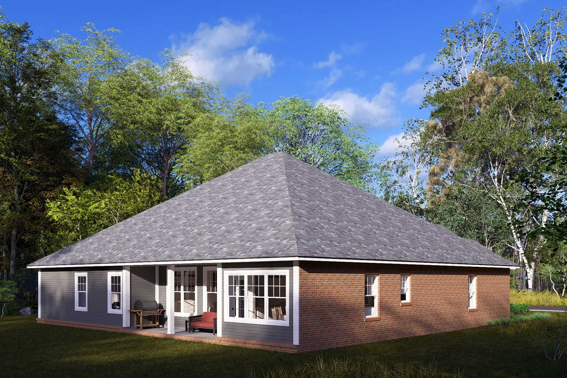 Home Plan Left Elevation of this 3-Bedroom,2066 Sq Ft Plan -178-1242