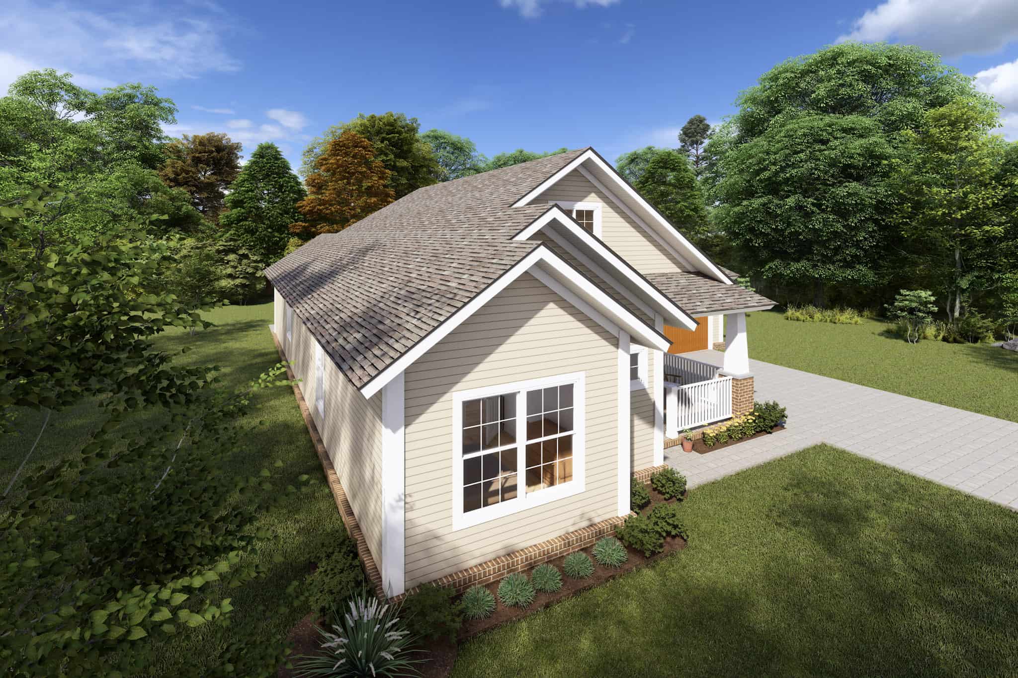 Front View of this 3-Bedroom,1381 Sq Ft Plan -178-1247
