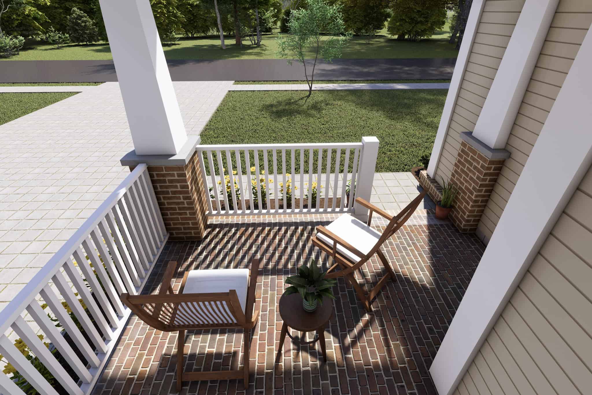 Porch of this 3-Bedroom,1381 Sq Ft Plan -178-1247