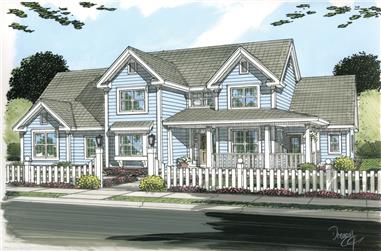 4-Bedroom, 2578 Sq Ft Country Home Plan - 178-1253 - Main Exterior