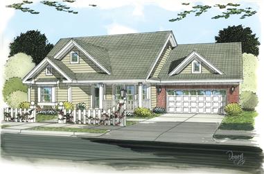 3-Bedroom, 1788 Sq Ft Traditional House Plan - 178-1256 - Front Exterior