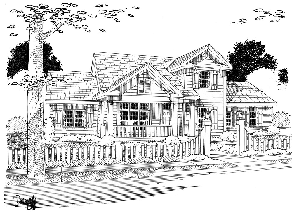 Front View of this 3-Bedroom, 1841 Sq Ft Plan - 178-1264