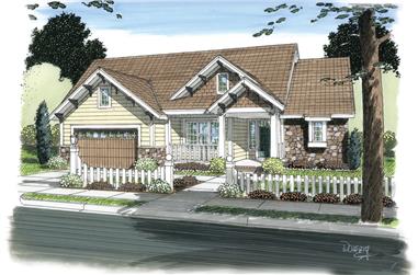 3-Bedroom, 2056 Sq Ft Ranch House Plan - 178-1267 - Front Exterior