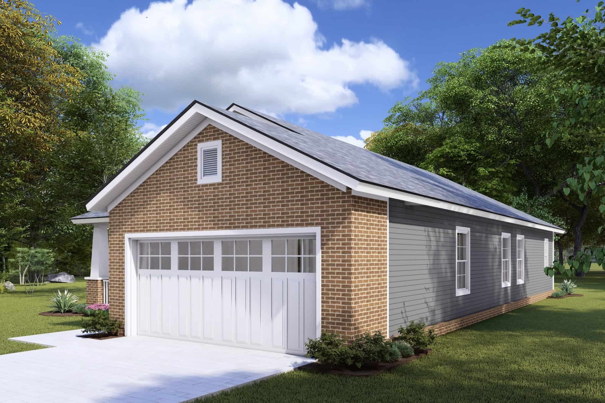 Right Side View of this 3-Bedroom,1253 Sq Ft Plan -178-1268