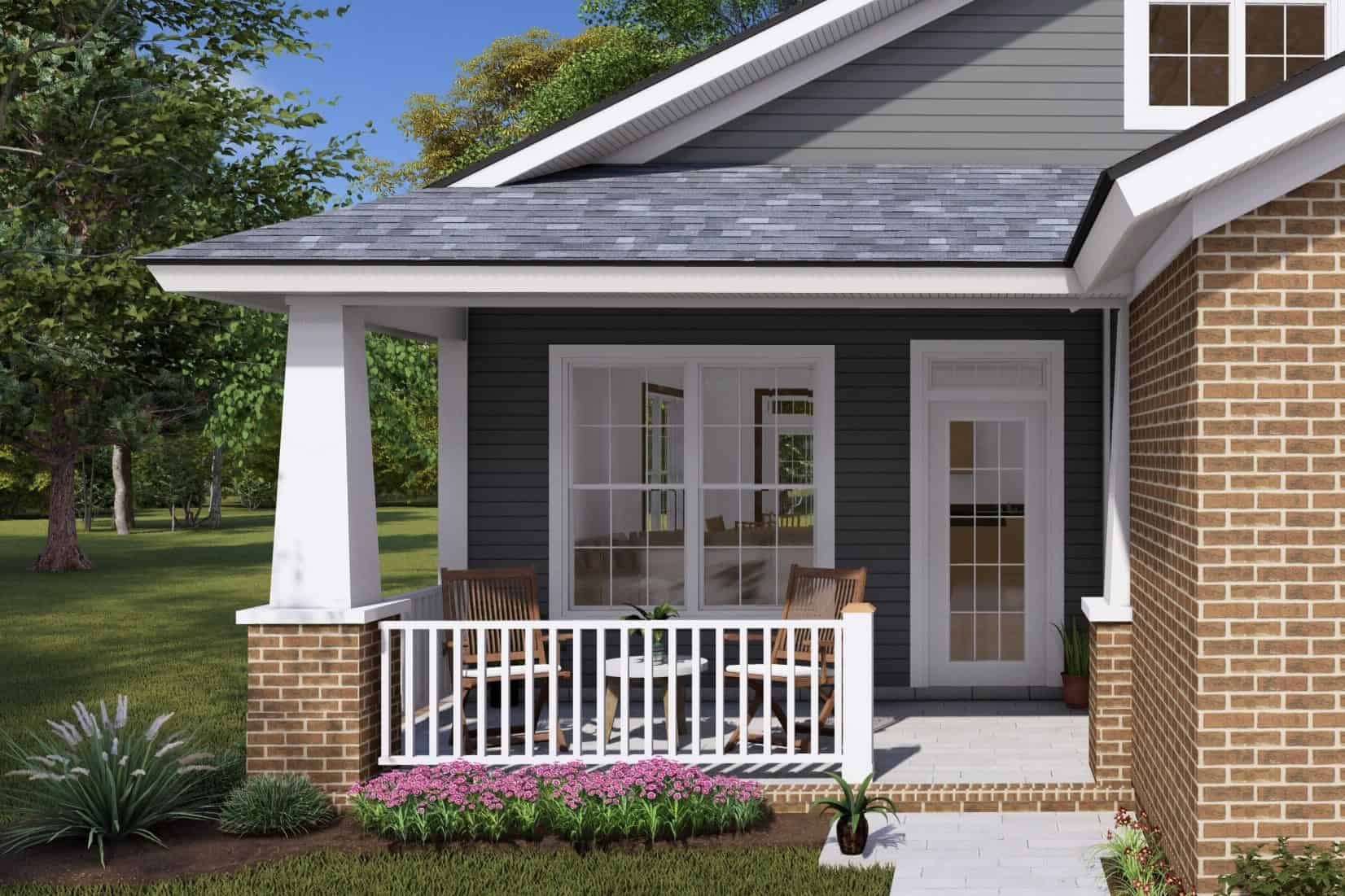 Porch of this 3-Bedroom,1253 Sq Ft Plan -178-1268