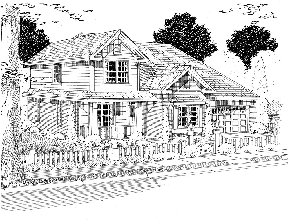 Front View of this 4-Bedroom, 2306 Sq Ft Plan - 178-1272