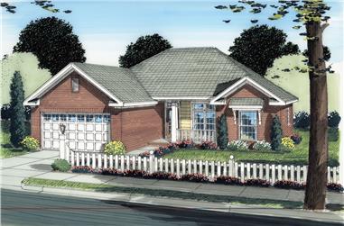 3-Bedroom, 1279 Sq Ft Traditional House Plan - 178-1278 - Front Exterior