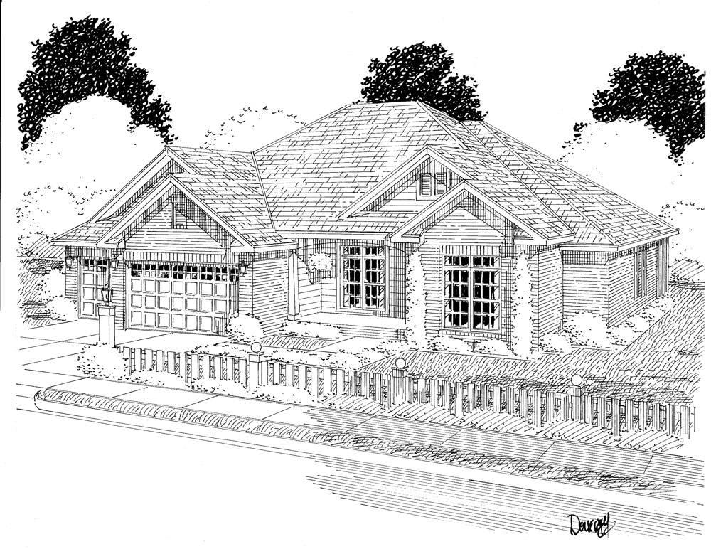Front View of this 3-Bedroom, 1975 Sq Ft Plan - 178-1280