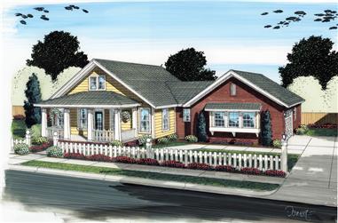 3-Bedroom, 1922 Sq Ft Traditional House Plan - 178-1286 - Front Exterior