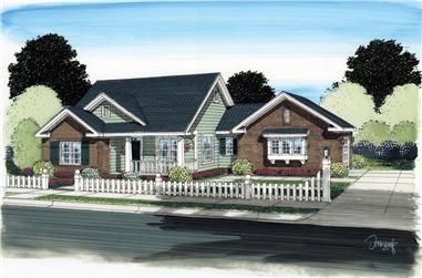 3-Bedroom, 1452 Sq Ft Traditional Home Plan - 178-1288 - Main Exterior