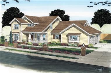4-Bedroom, 2291 Sq Ft Traditional Home Plan - 178-1290 - Main Exterior