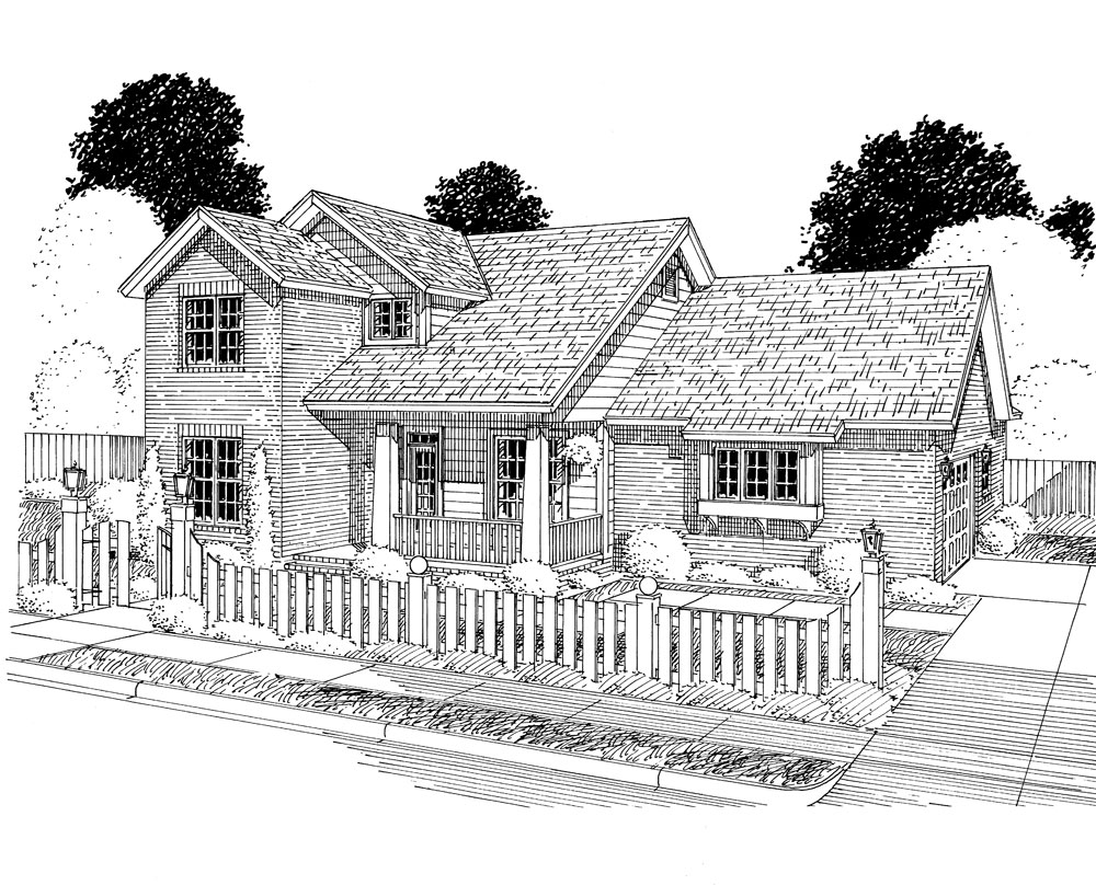 Front View of this 3-Bedroom, 1954 Sq Ft Plan - 178-1295