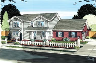 4-Bedroom, 2214 Sq Ft Traditional House Plan - 178-1298 - Front Exterior