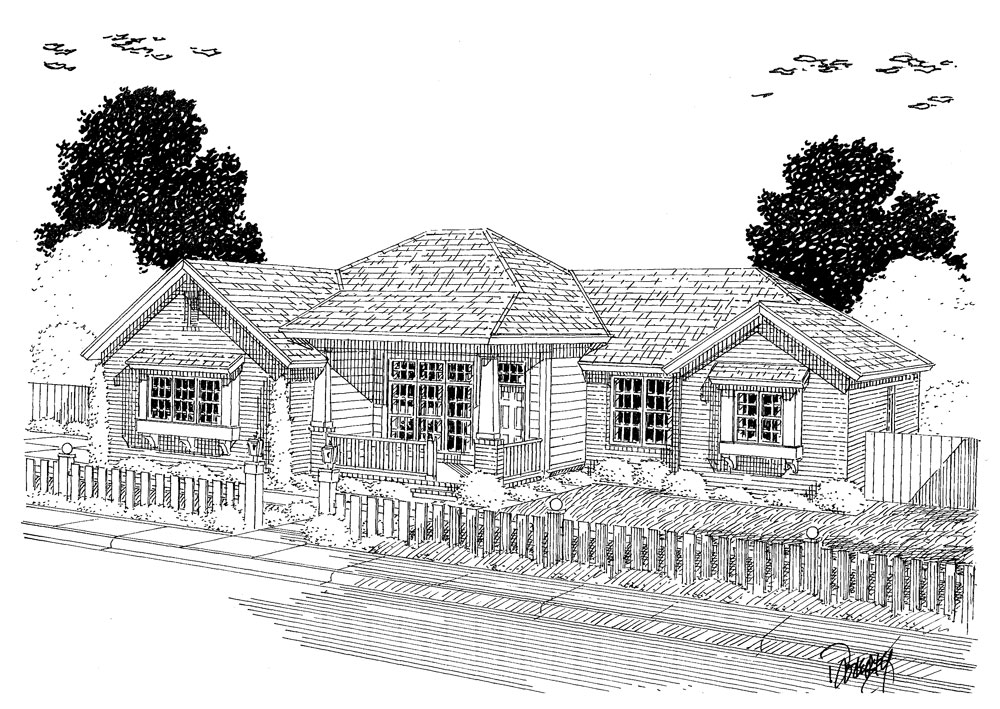 Front View of this 3-Bedroom, 1698 Sq Ft Plan - 178-1305