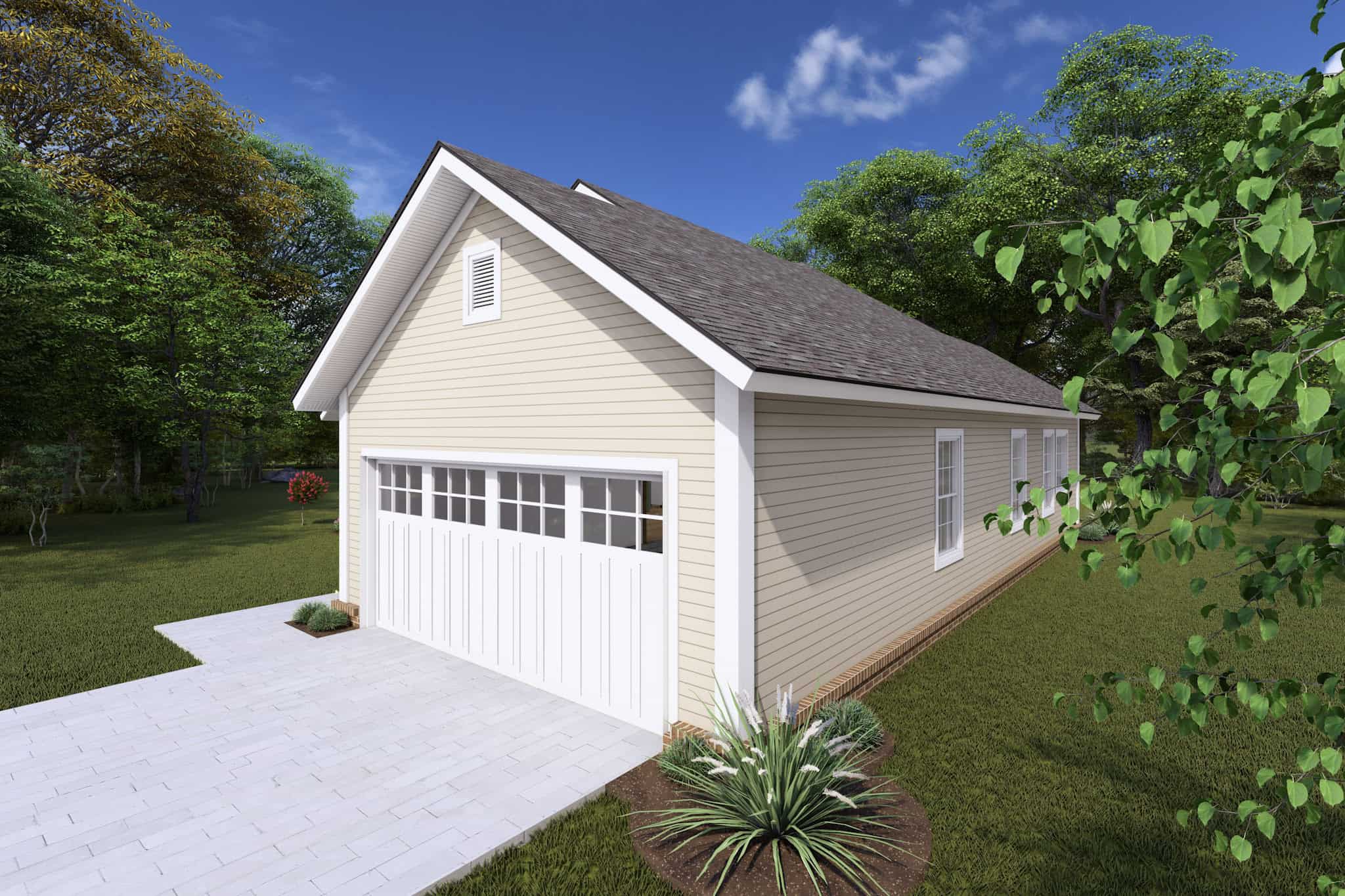 Right Side View of this 3-Bedroom,1294 Sq Ft Plan -178-1308