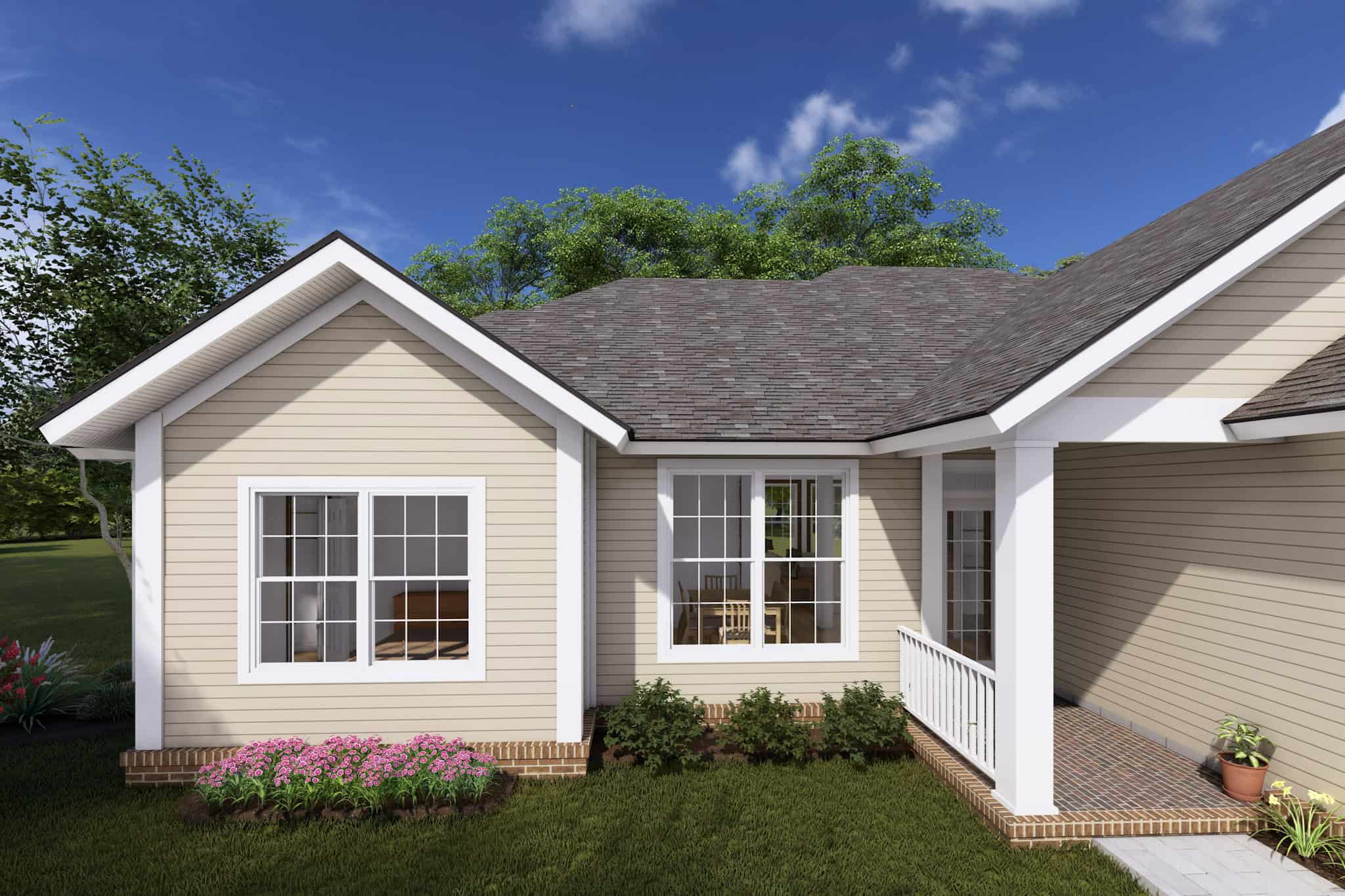 Left Side View of this 3-Bedroom,1294 Sq Ft Plan -178-1308