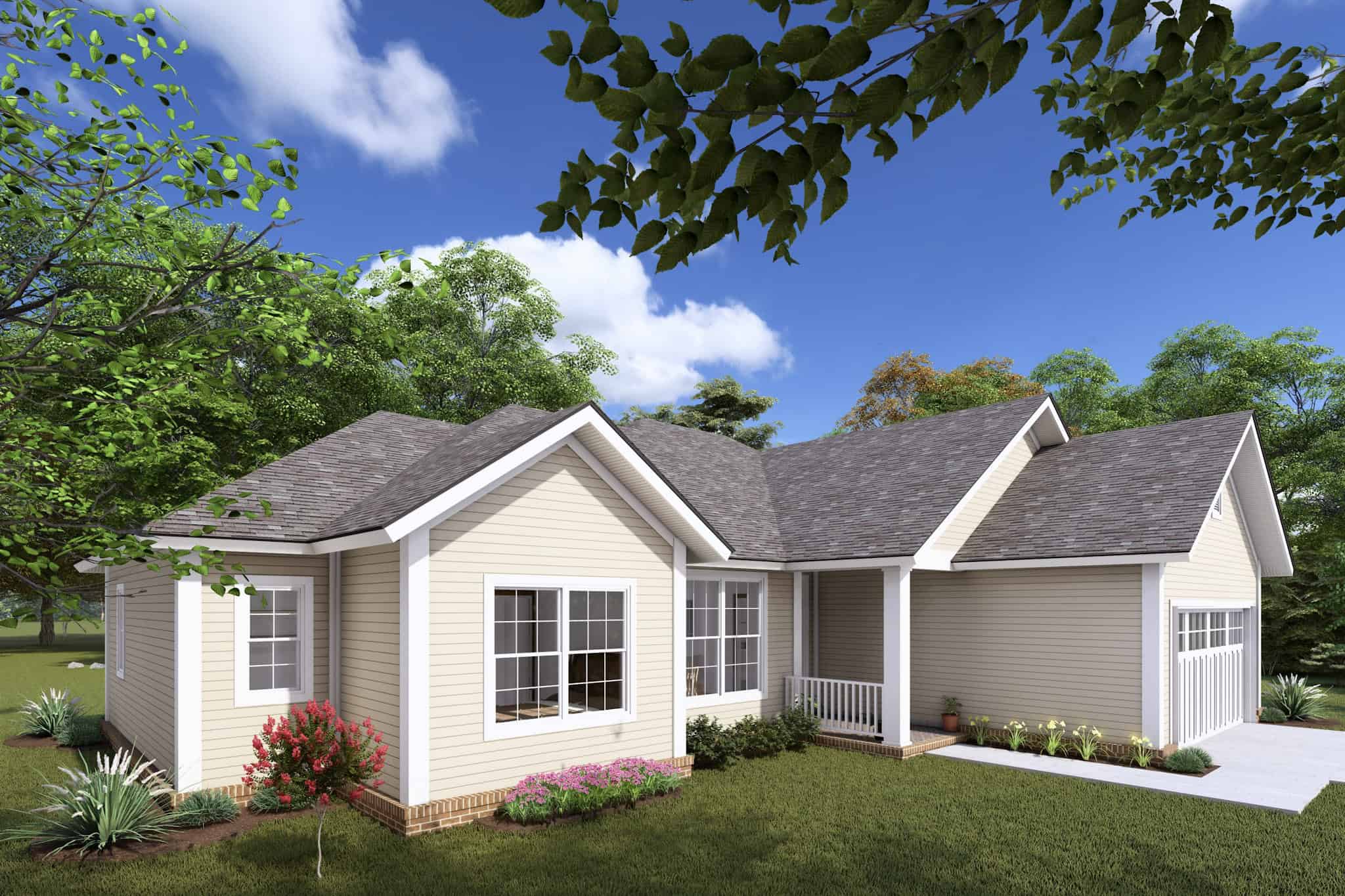 Left Side View of this 3-Bedroom,1294 Sq Ft Plan -178-1308