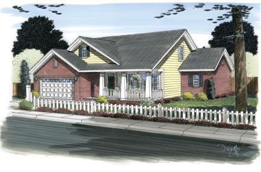 4-Bedroom, 1782 Sq Ft Traditional House Plan - 178-1309 - Front Exterior
