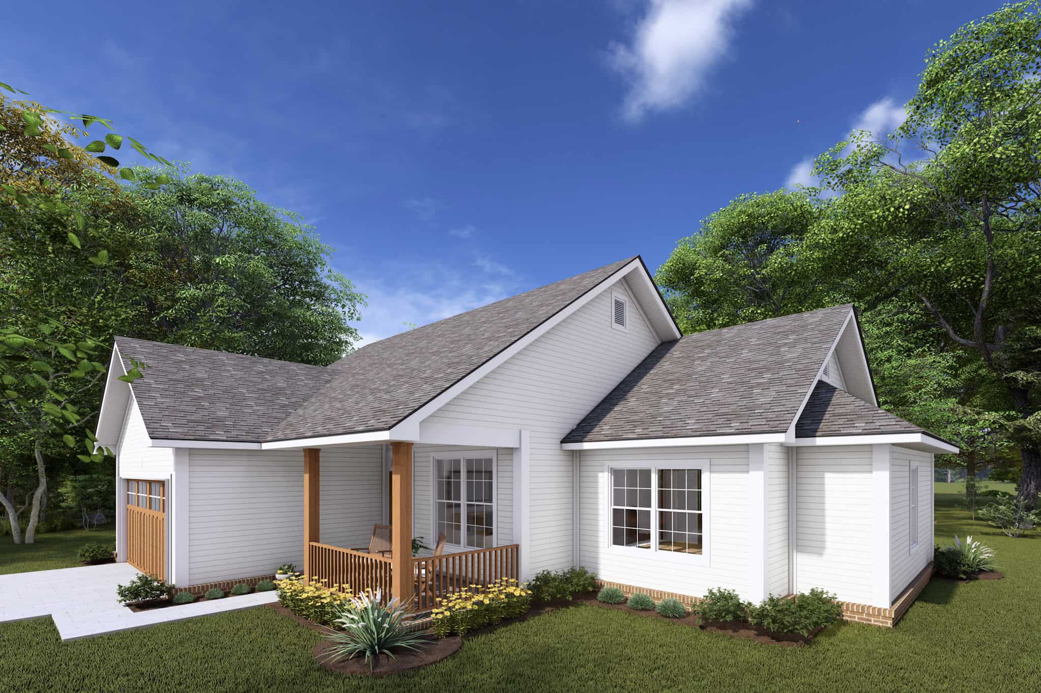 Right Side View of this 3-Bedroom,1145 Sq Ft Plan -178-1312