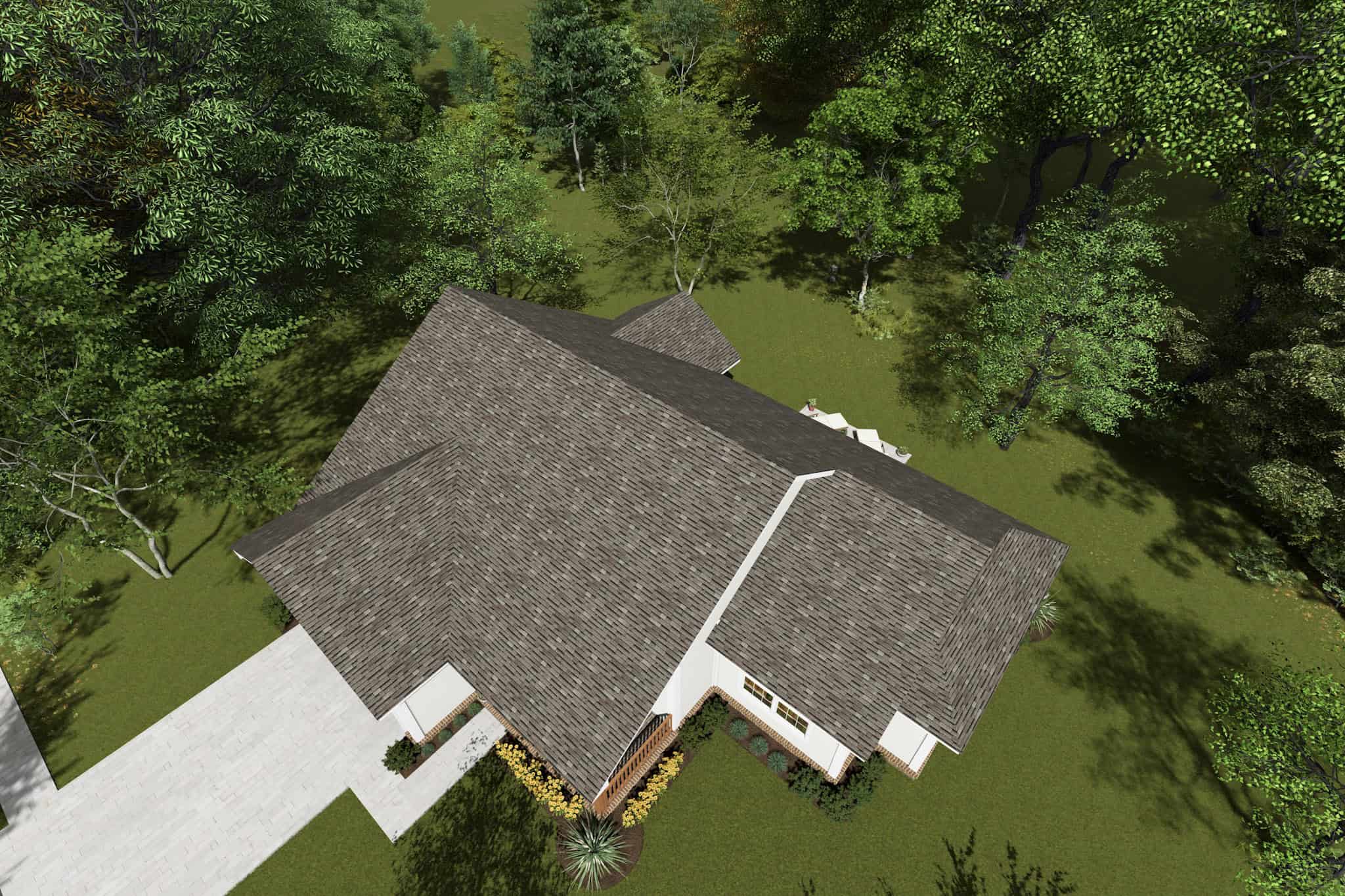 Aerial View of this 3-Bedroom,1145 Sq Ft Plan -178-1312