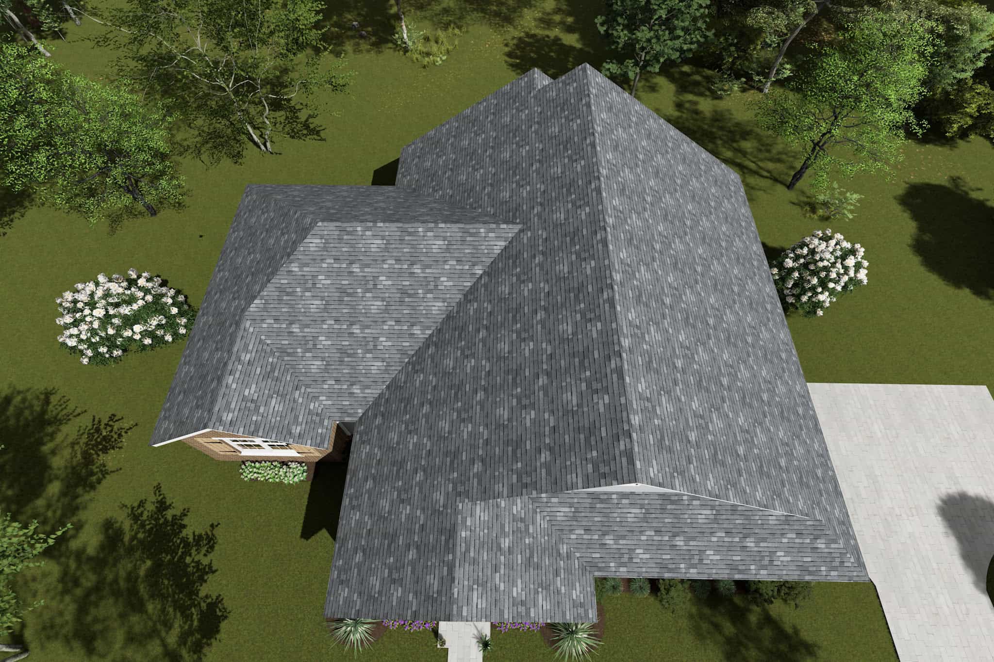 Aerial View of this 3-Bedroom,1431 Sq Ft Plan -178-1313