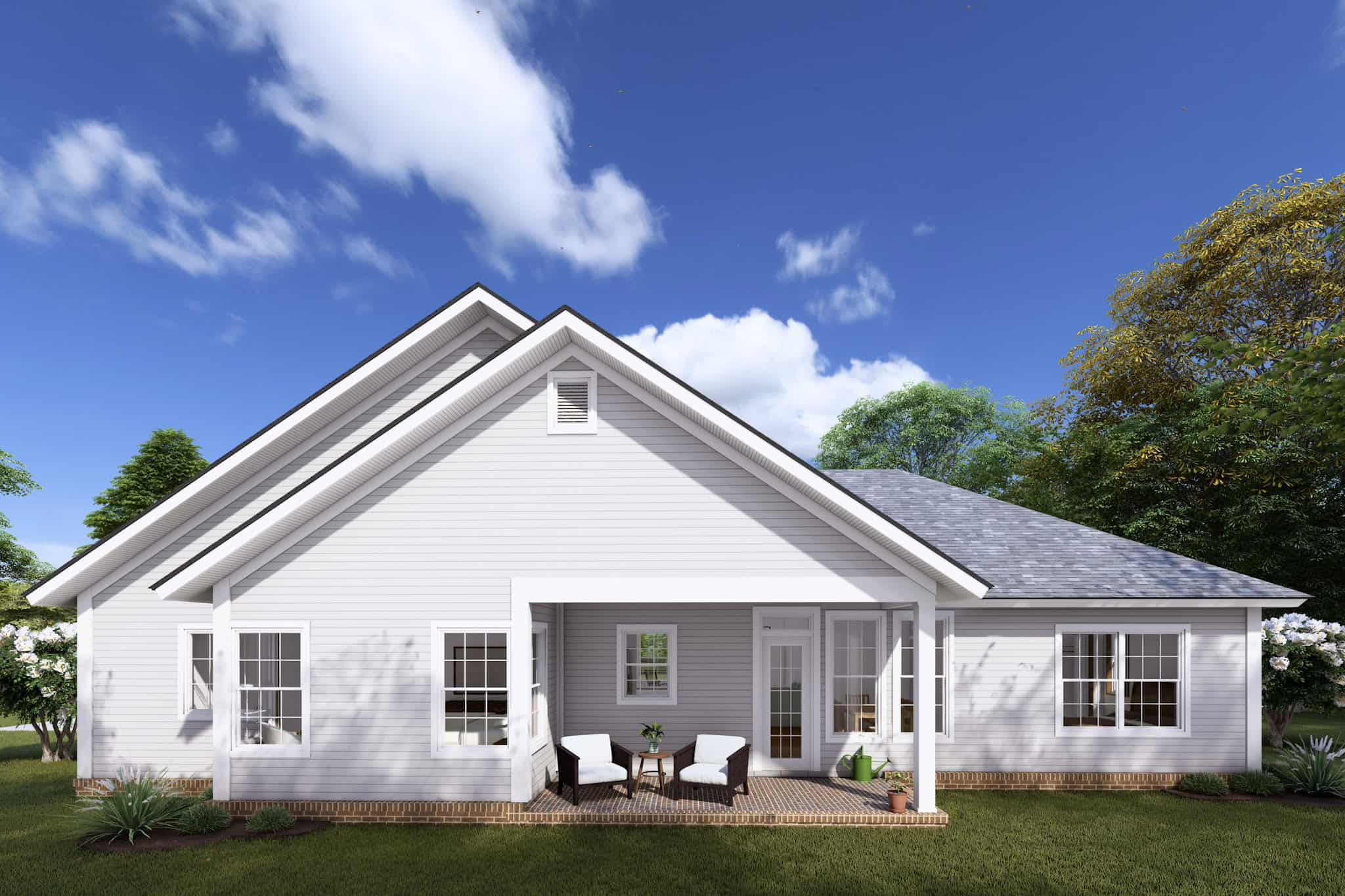 Rear View of this 3-Bedroom,1431 Sq Ft Plan -178-1313
