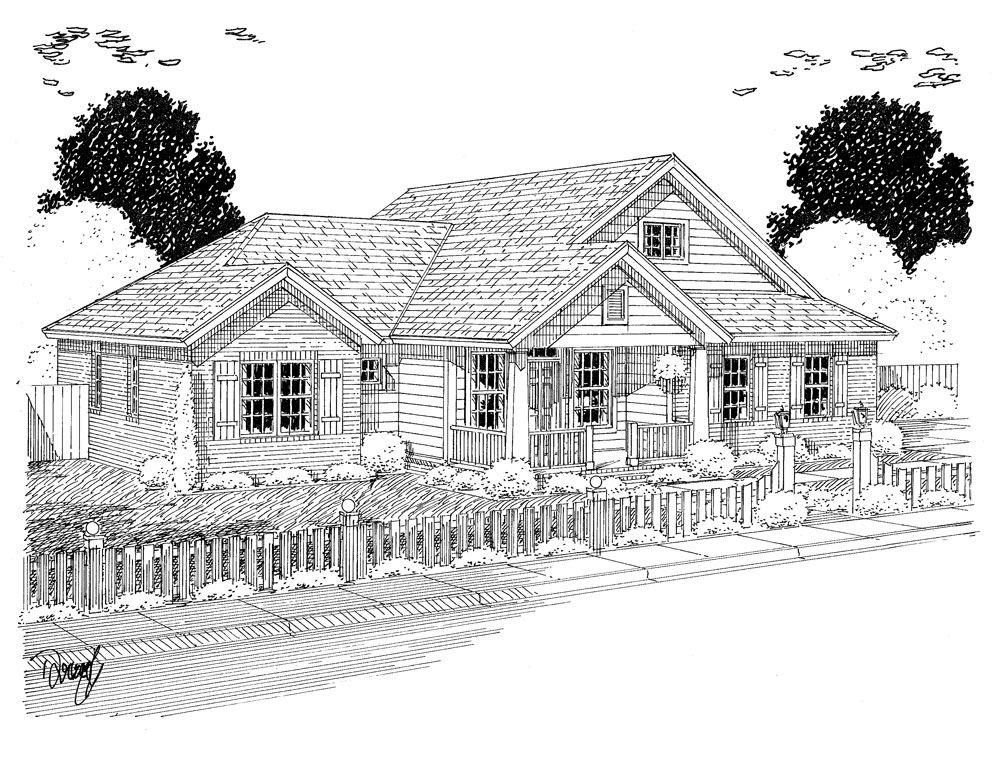 Front View of this 3-Bedroom, 1431 Sq Ft Plan - 178-1313