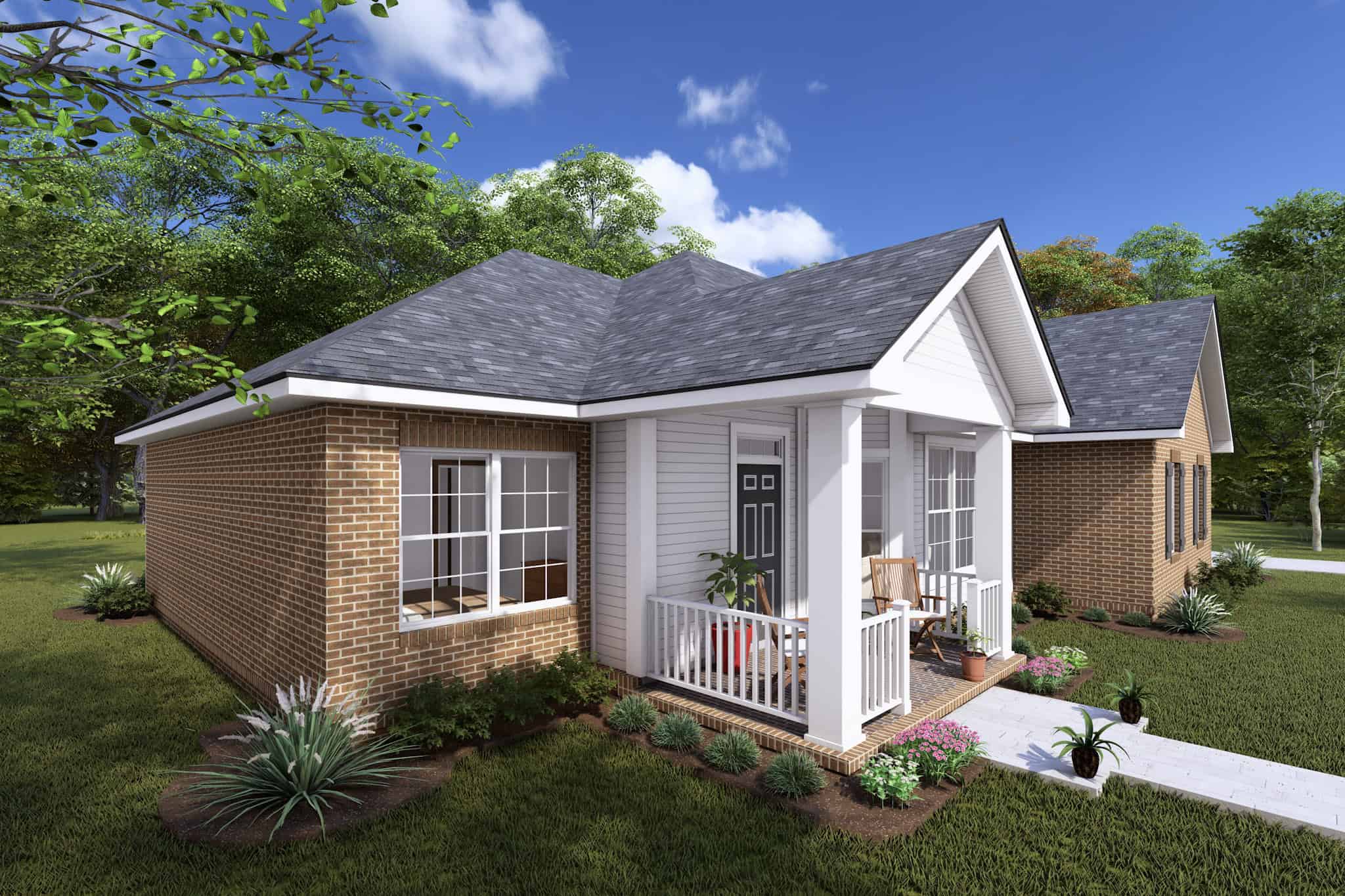 Left Side View of this 3-Bedroom,1472 Sq Ft Plan -178-1316