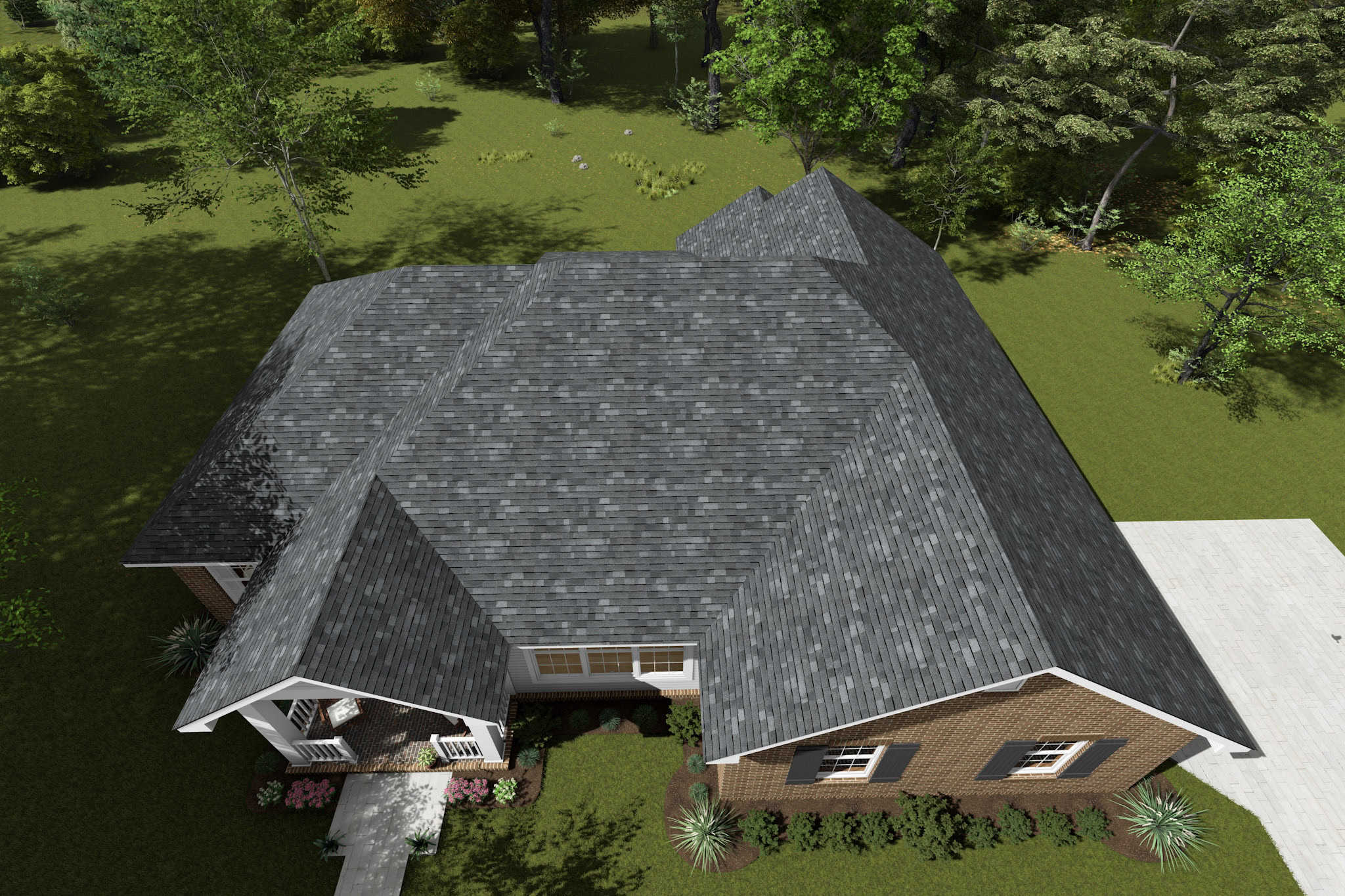 Aerial View of this 3-Bedroom,1472 Sq Ft Plan -178-1316