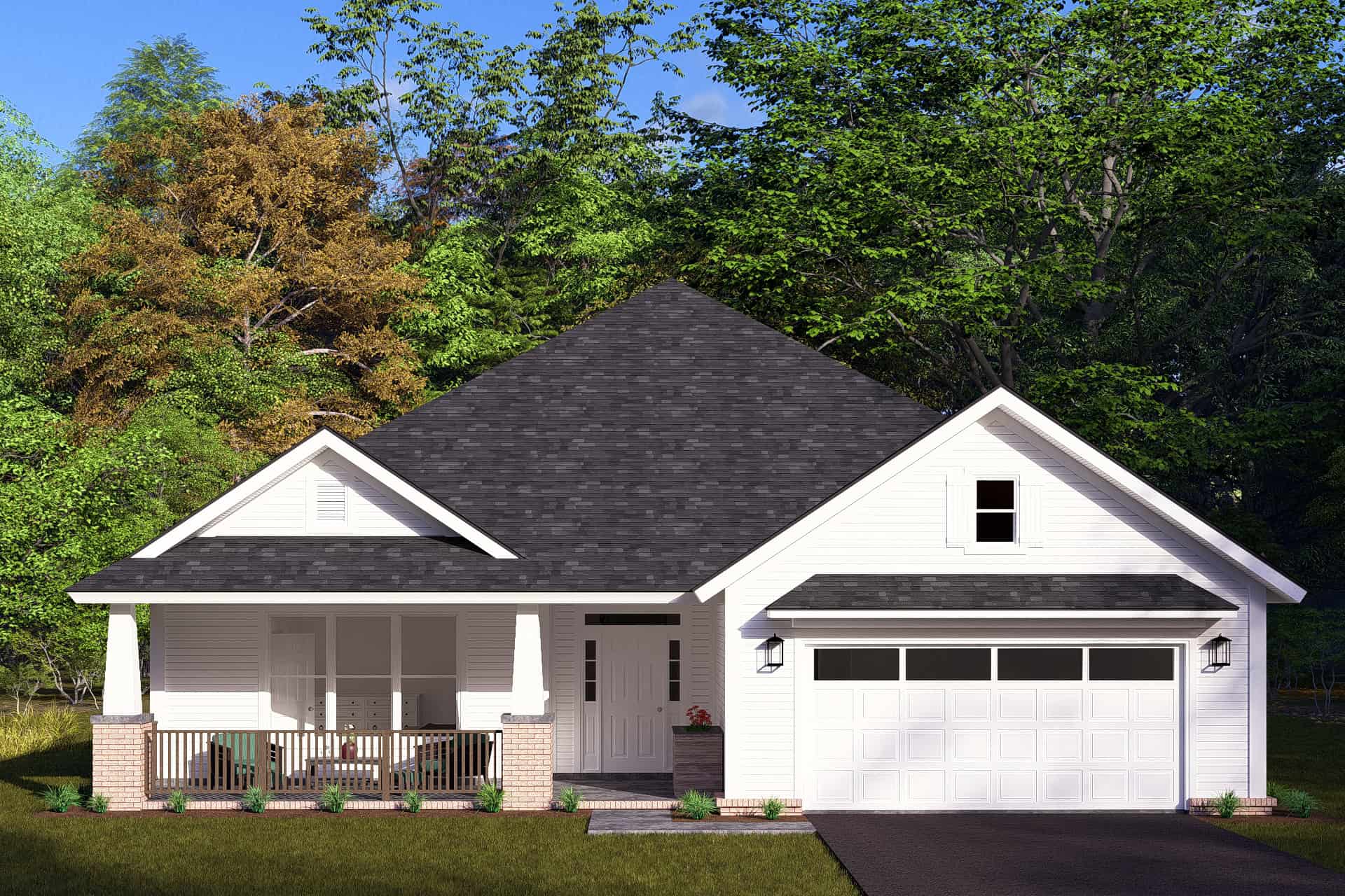 Front View of this 4-Bedroom,2107 Sq Ft Plan -178-1324