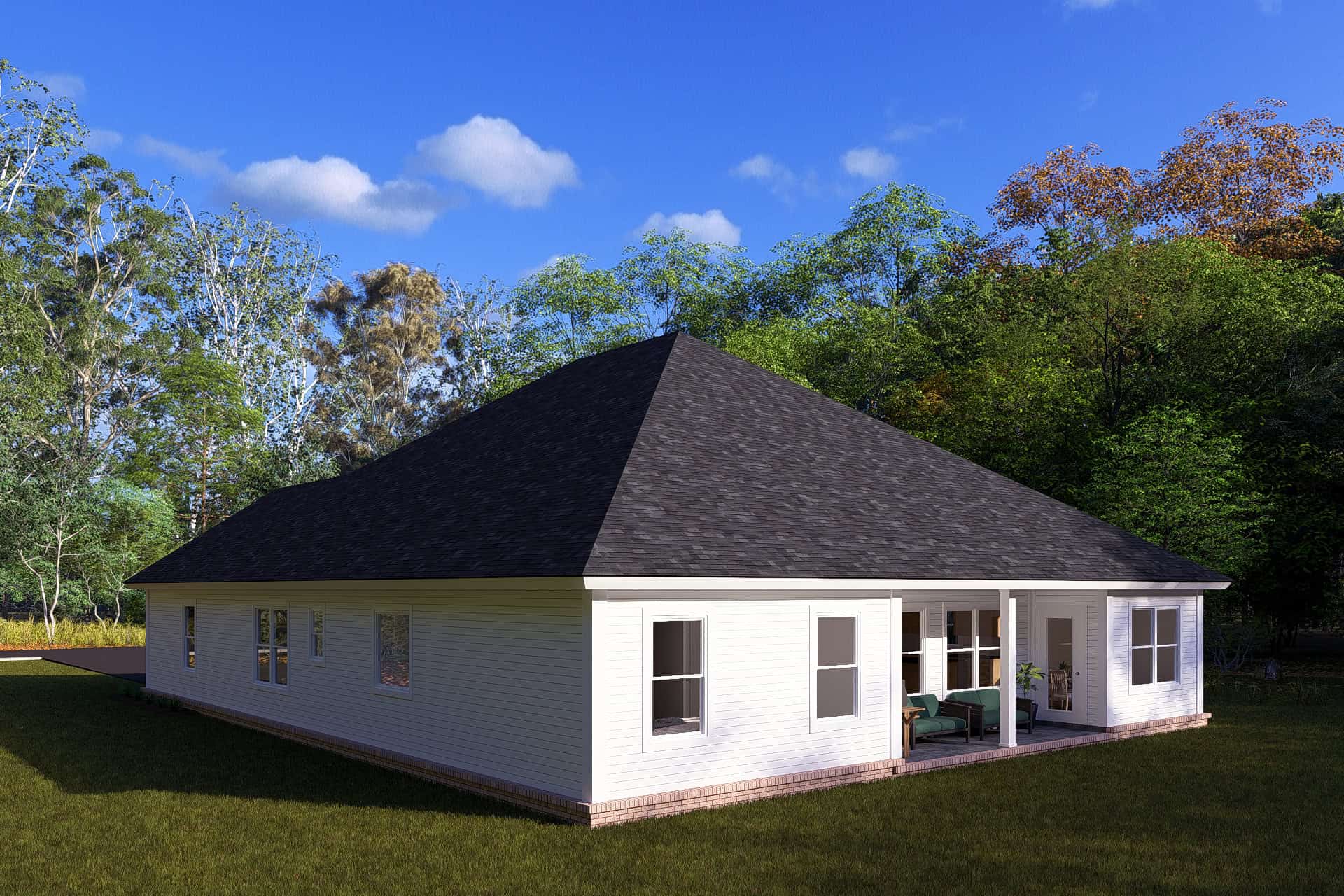 Home Plan Right Elevation of this 4-Bedroom,2107 Sq Ft Plan -178-1324