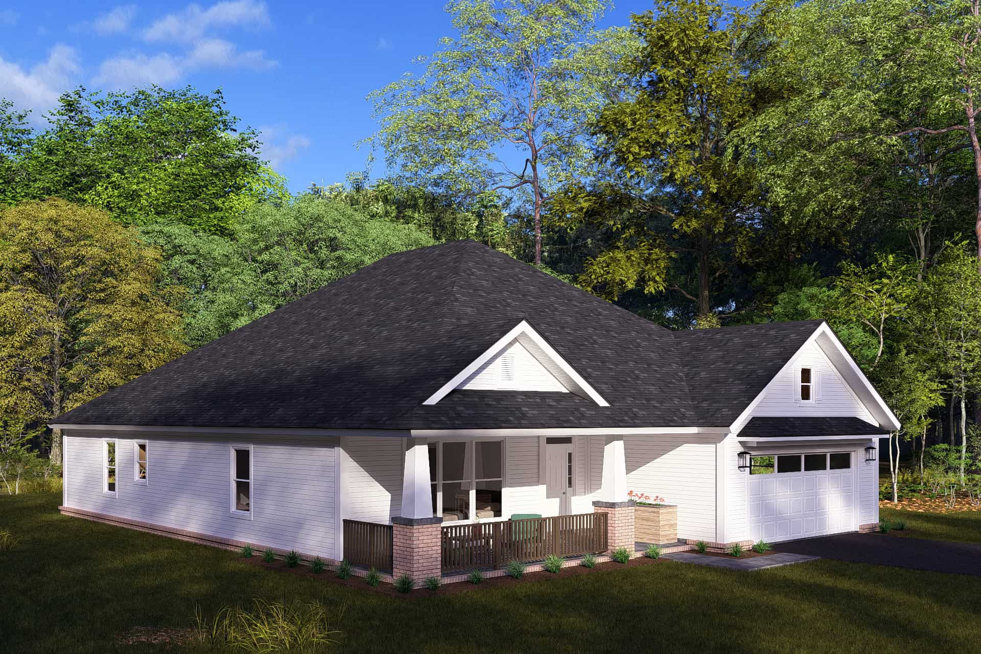 Right Side View of this 4-Bedroom,2107 Sq Ft Plan -178-1324