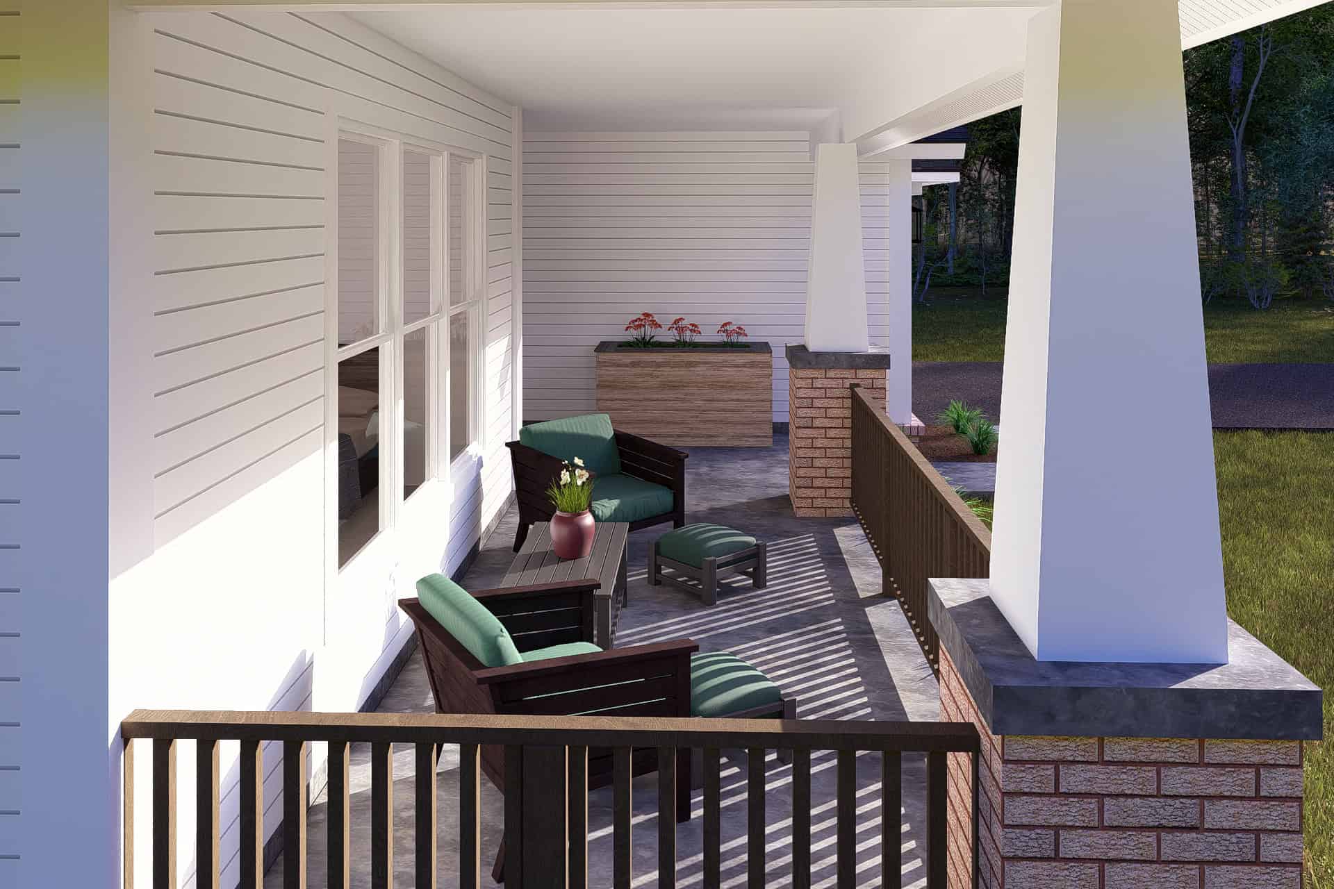 Porch of this 4-Bedroom,2107 Sq Ft Plan -178-1324
