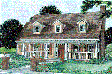 3-Bedroom, 1632 Sq Ft Colonial House Plan - 178-1332 - Front Exterior
