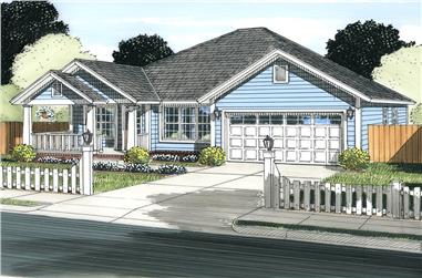 3-Bedroom, 1748 Sq Ft Cottage Home Plan - 178-1340 - Main Exterior